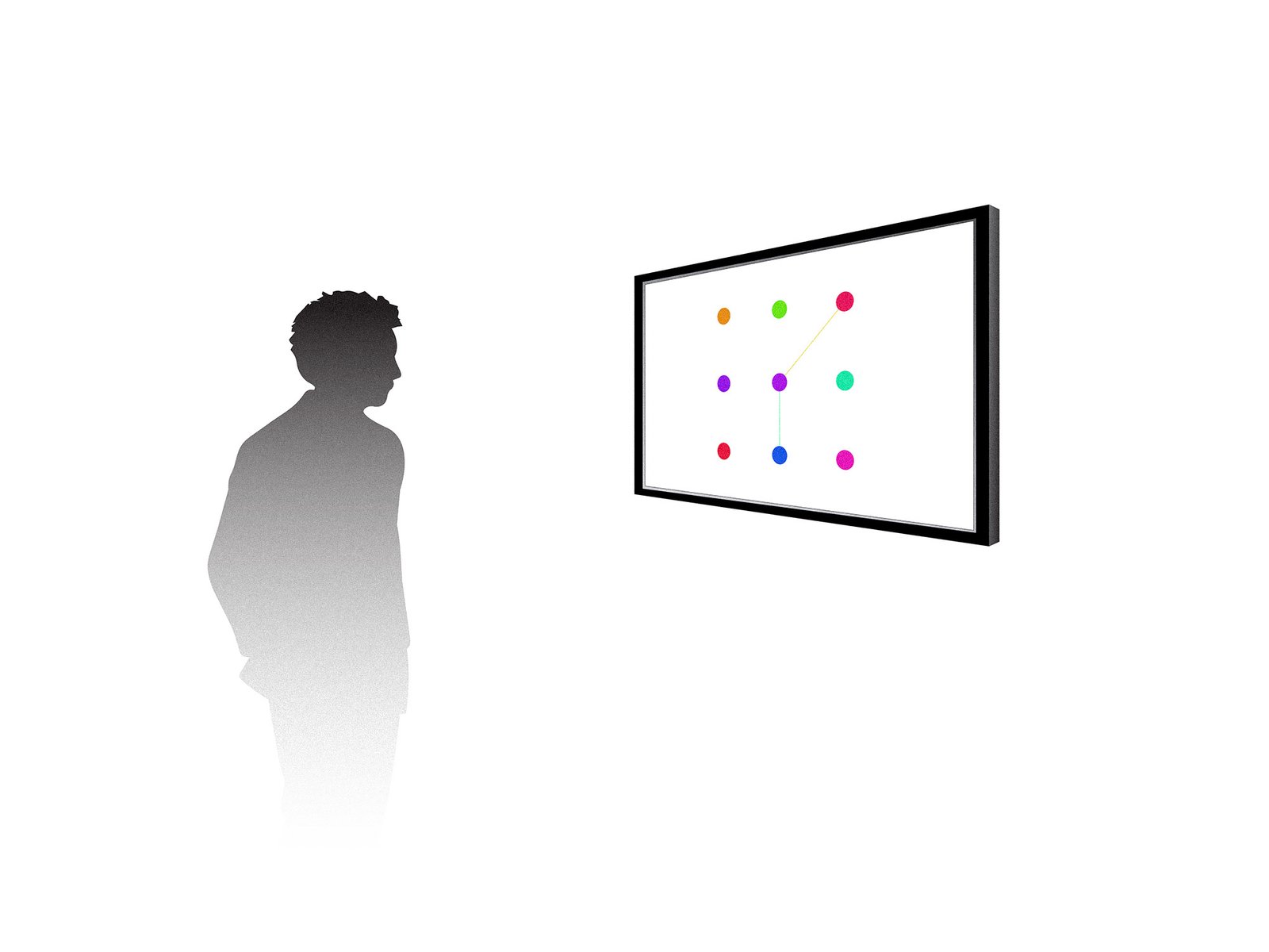 Visualization of a possible monitor-based presentation of We are Time in an exhibition setting